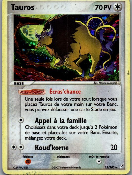 Tauros (12/100) Rare Holo (Played)