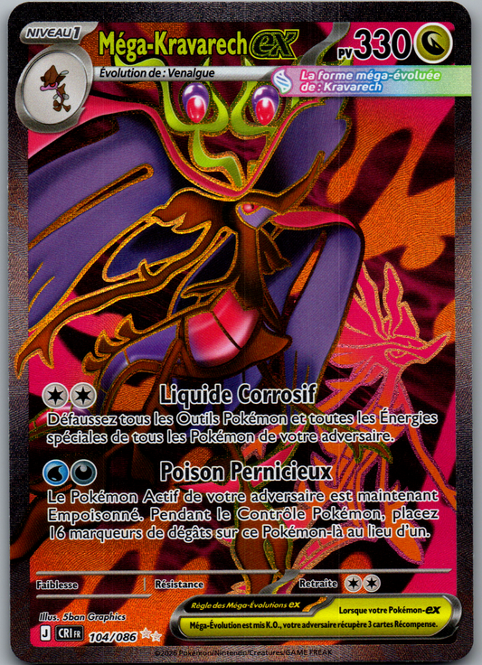 Méga Kravarech ex (104/086) Illustration Rare Spéciale (Near Mint)