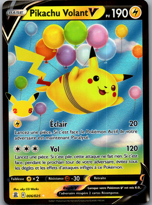 Pikachu Volant V (006/025) Ultra Rare (Near Mint)