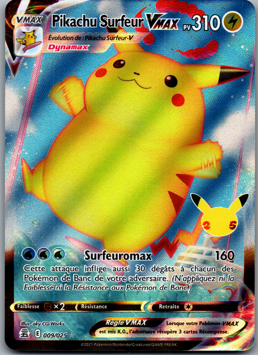 Pikachu Surfeur VMAX (009/025) Ultra Rare Full Art (Near Mint)
