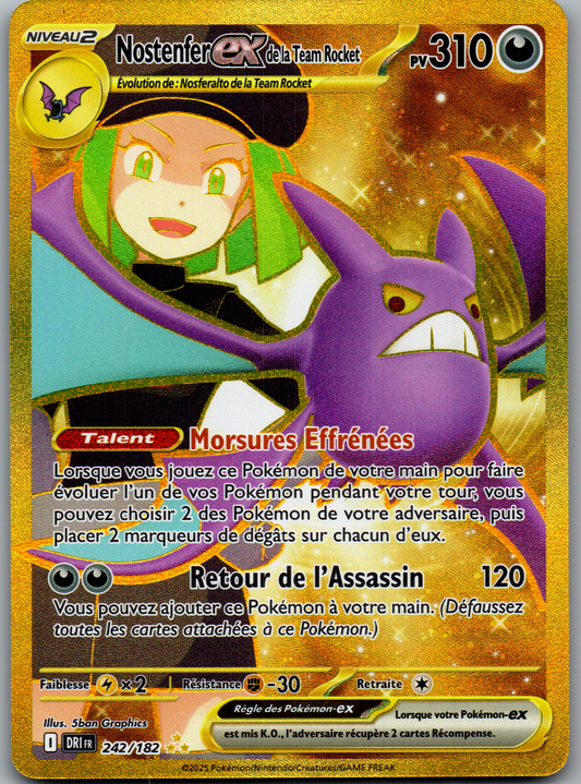 Nostenfer ex de la Team Rocket (242/182) Hyper Rare Gold (Near Mint)