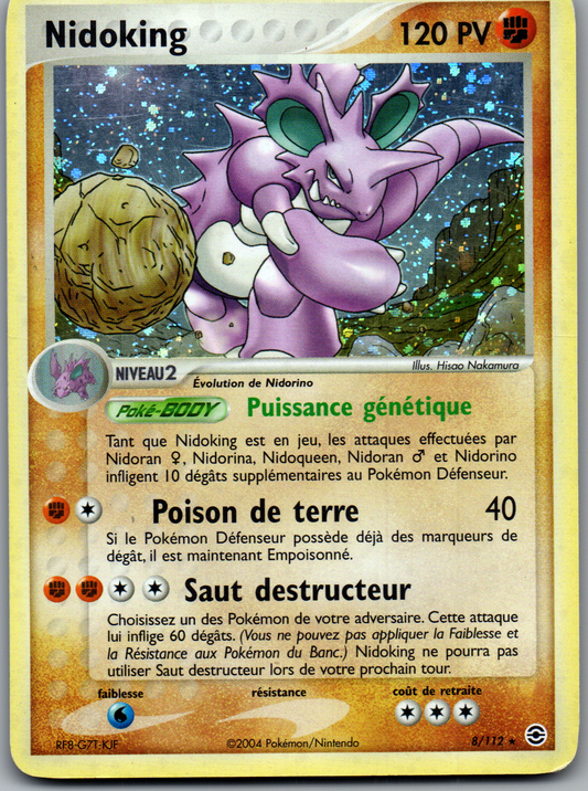 Nidoking 8/112 Holo français, recto de l’exemplaire