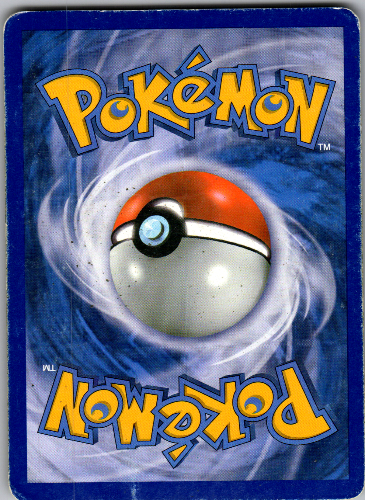 Typhlosion 32/123, verso avec usure des bords et traces de surface