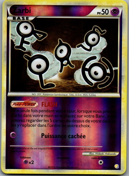 Zarbi 55/123 Reverse français, recto avec Poké Power Flash