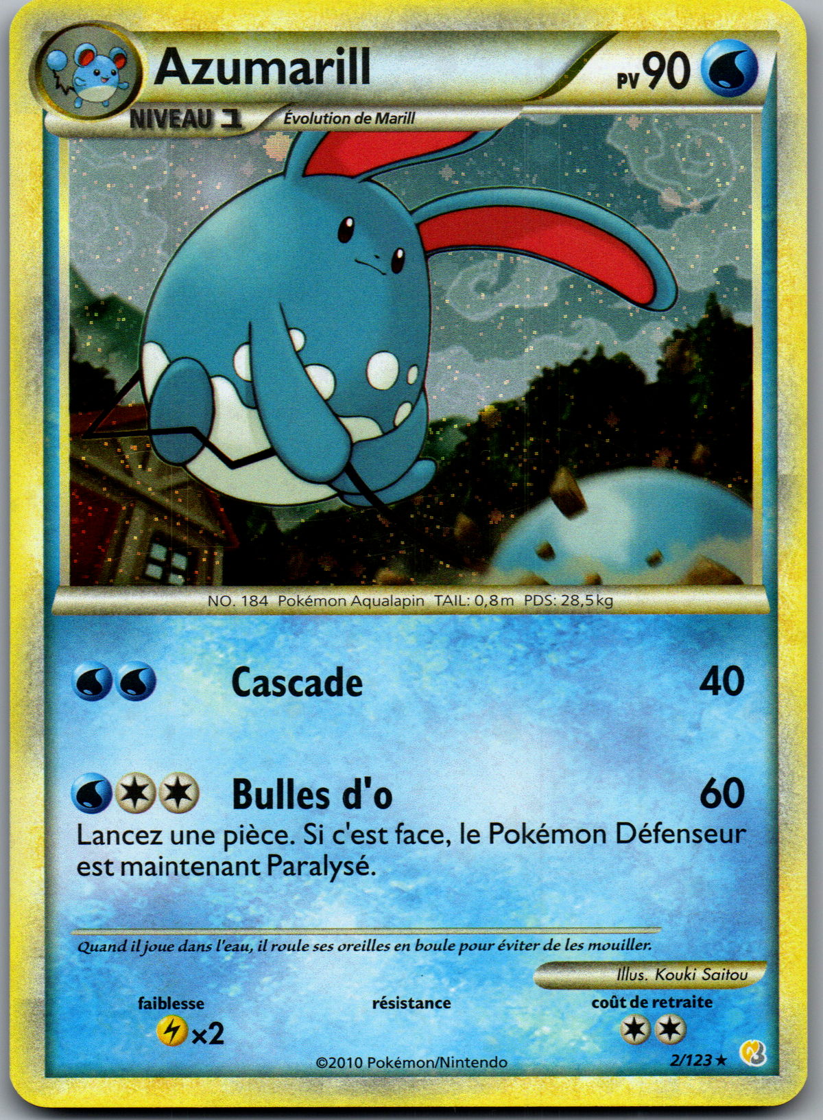 Azumarill 2/123 Reverse français, recto de l’exemplaire