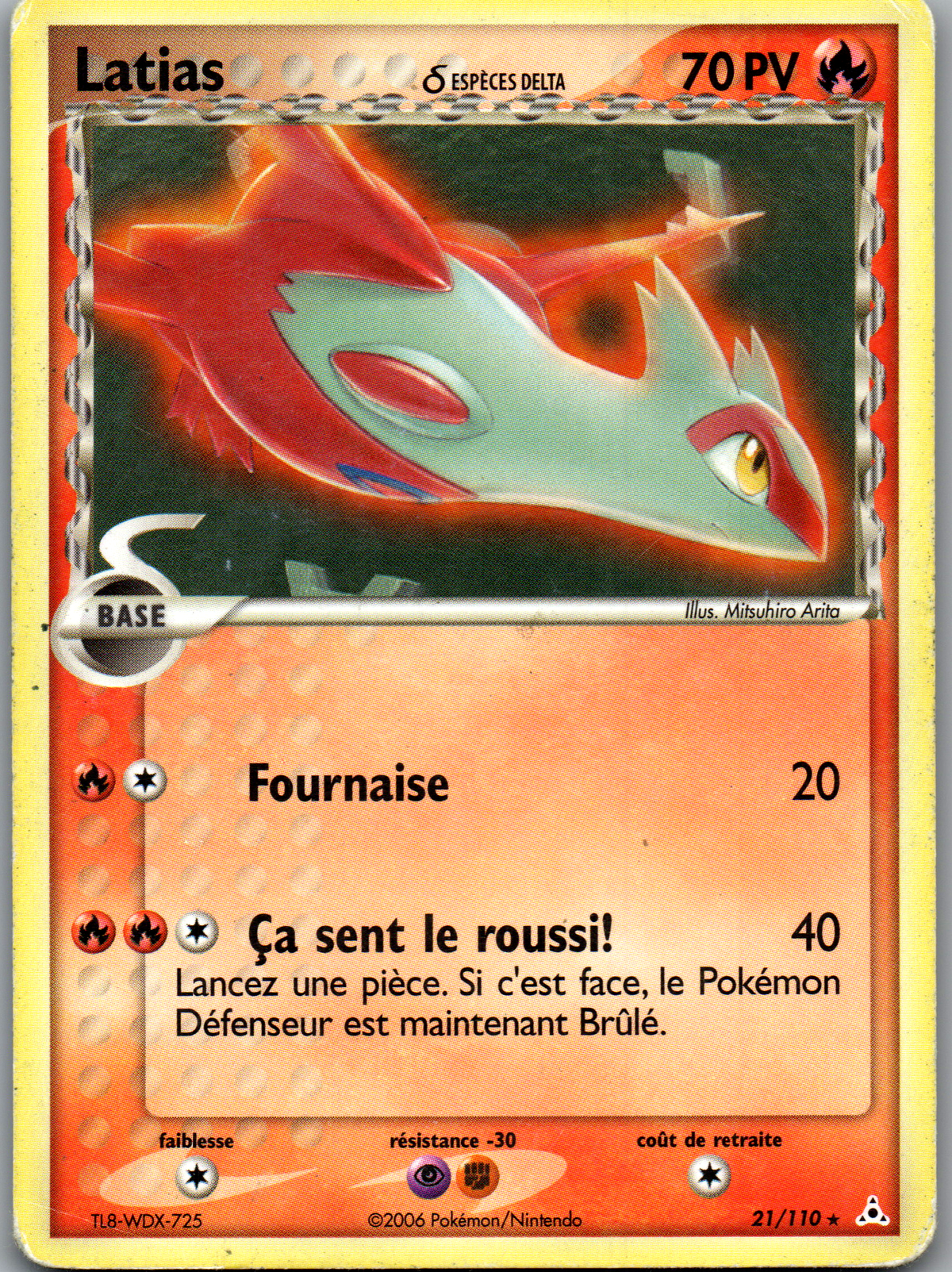 Latias Espèces Delta 21/110 Non Holo français, recto