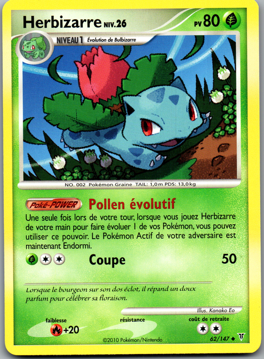 Herbizarre Niv.26 (62/147) Peu Commune Non Holo (Excellent)