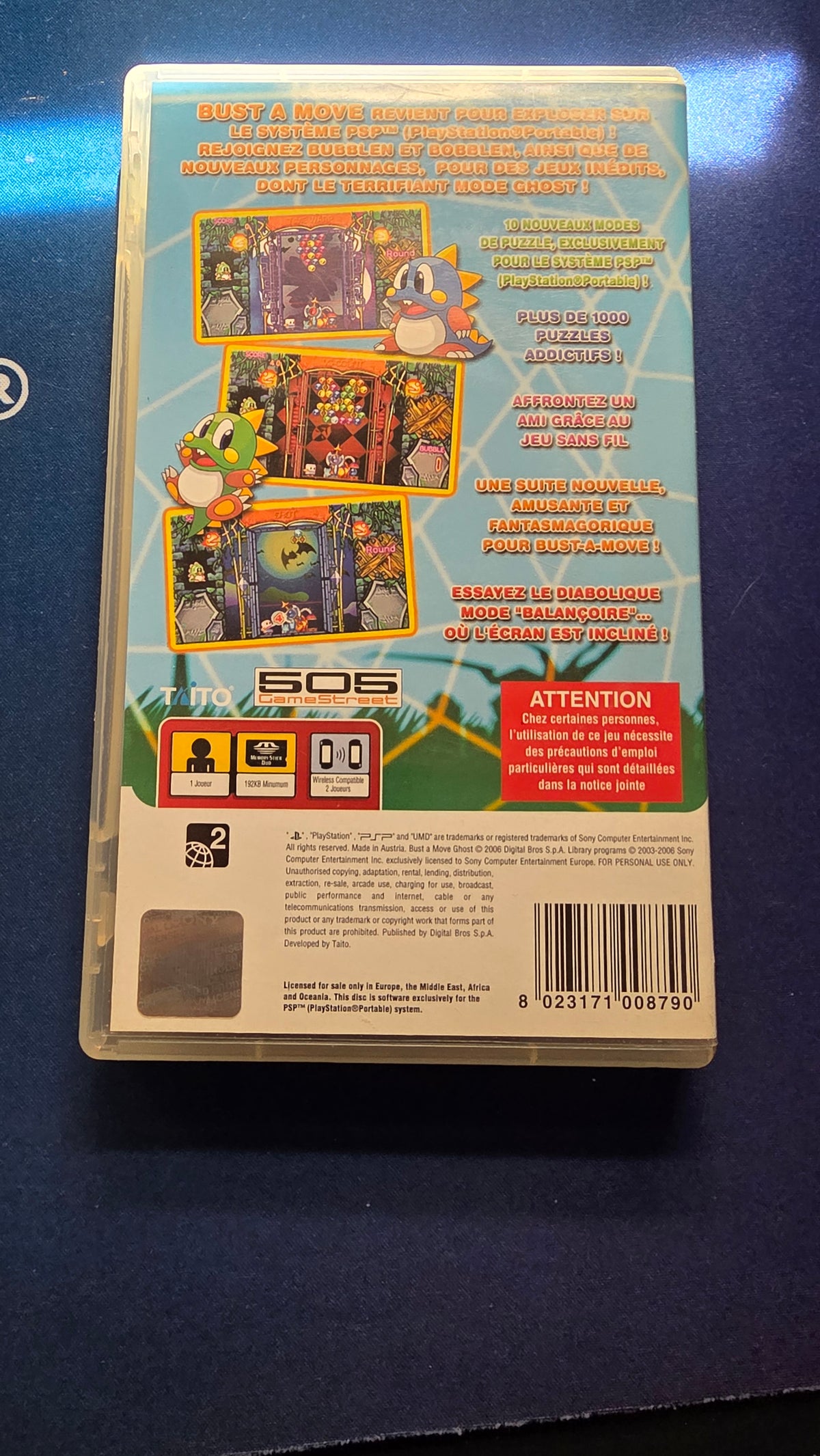 Bust-A-Move Ghost (PSP) — Complet (Boîtier + UMD + Notice)