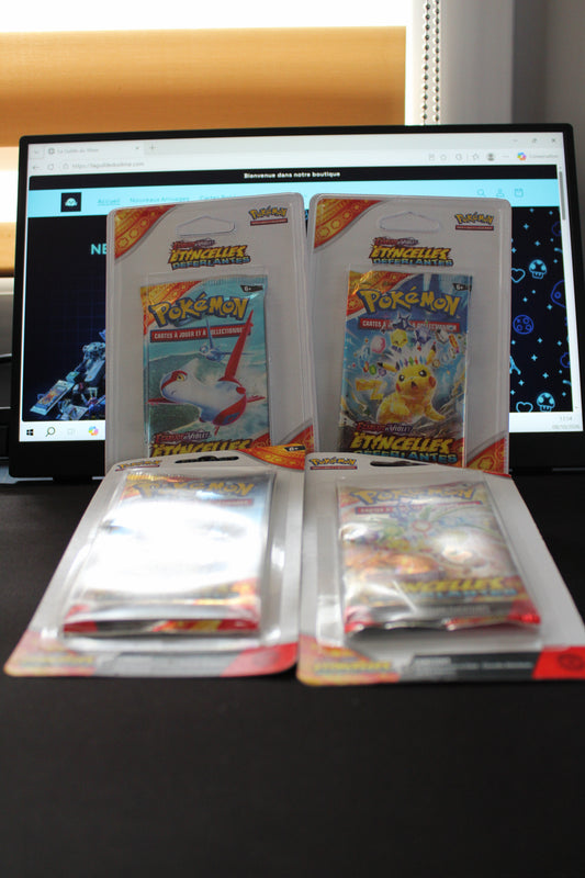 Art Set 4 Sleeved Boosters (SSP) Écarlate et Violet Étincelles Déferlantes (Sealed)