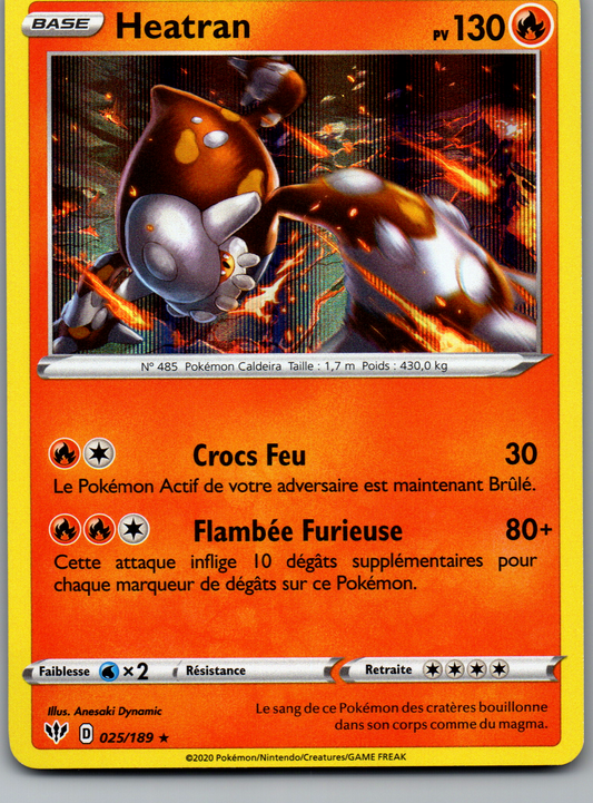 Heatran Holo Rare (Ténèbres Embrasées 025/189) (Near Mint)