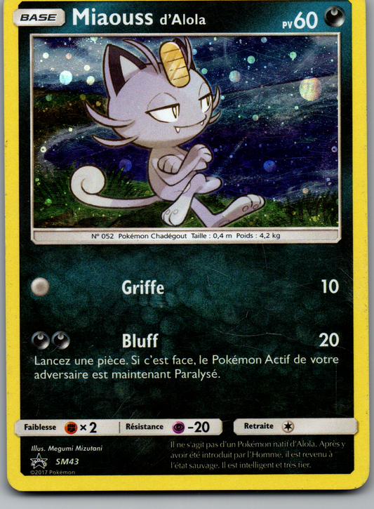 Miaouss d'Alola Promo Holo (Promos SM SM43) (Excellent)