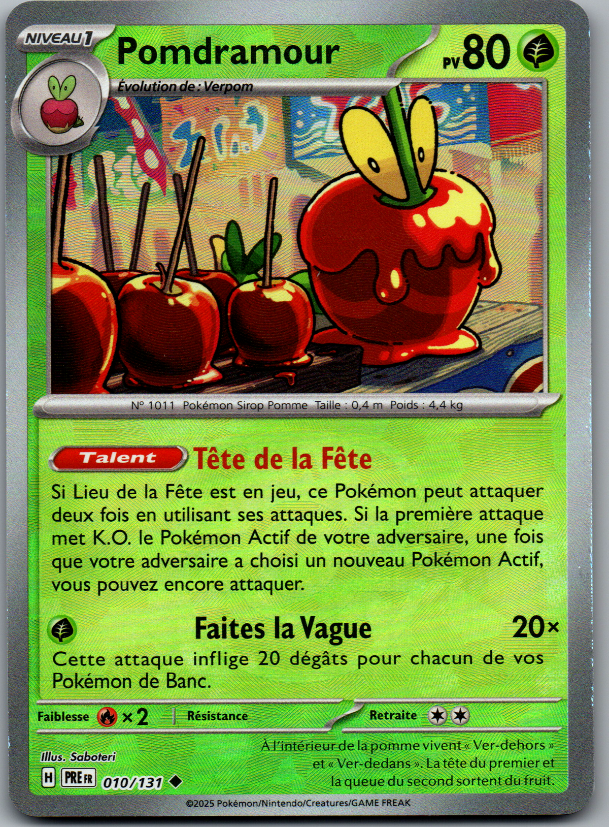 Pomdramour (010/131) Peu Commune Reverse Pokéball (Near Mint)