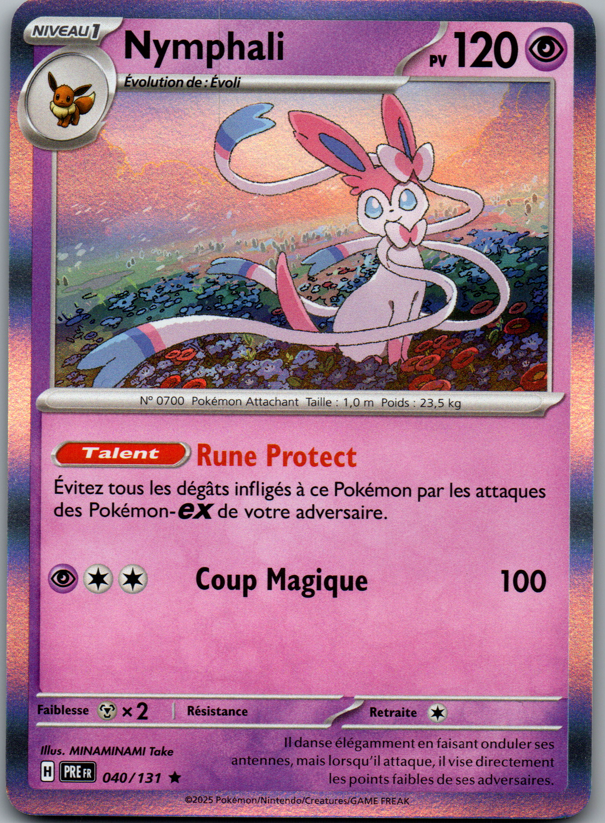 Nymphali Rare Holo (Évolutions Prismatiques 040/131) (Near Mint)