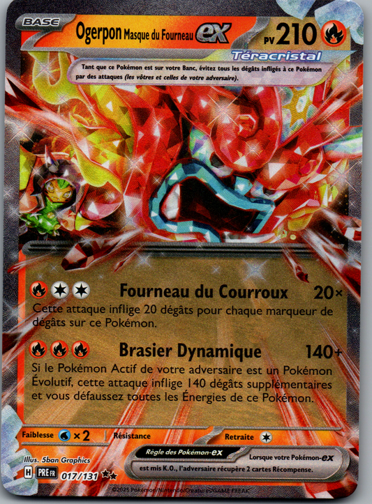Ogerpon Masque du Fourneau ex Double Rare (Évolutions Prismatiques 017/131) (Near Mint)