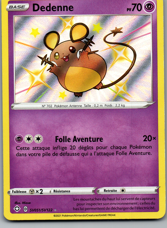 Dedenne (SV051/SV122) Rare Chromatique (Near Mint)