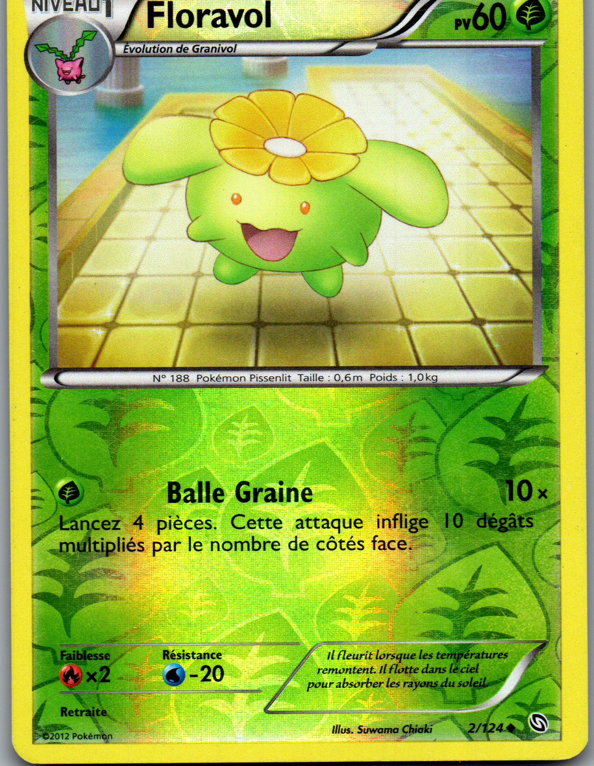 Floravol (2/124) Peu Commune Reverse Holo (Good)