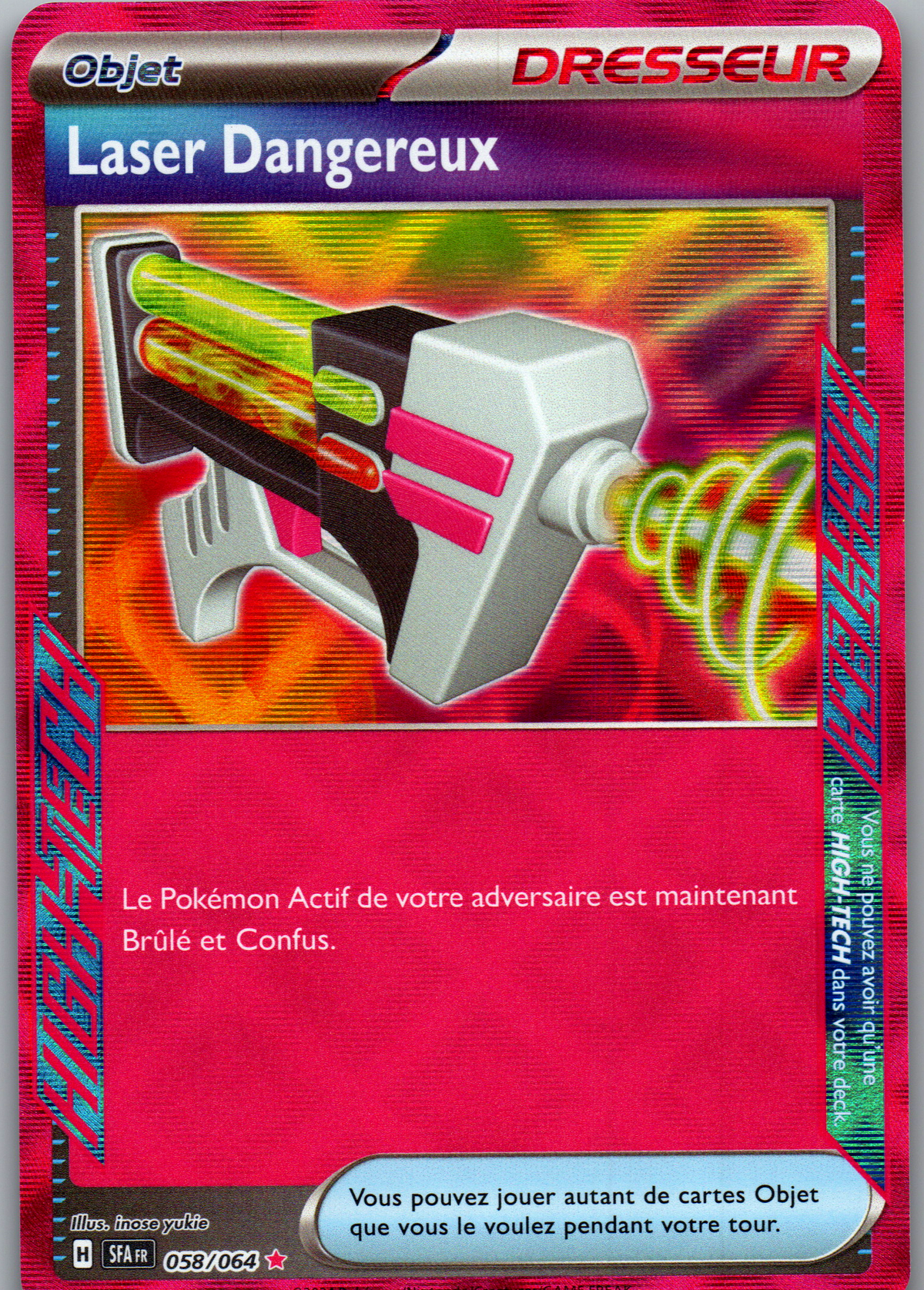 Laser Dangereux (058/064) HIGH TECH ACE SPEC Holo (Near Mint)