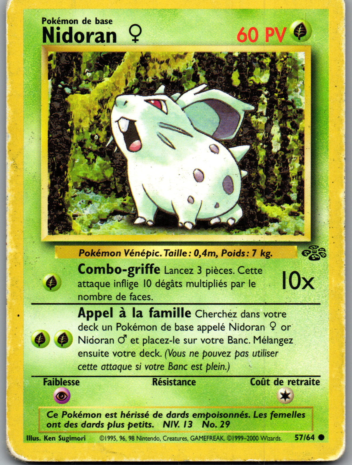 Nidoran ♀ (57/64) Commune Non Holo (Played)